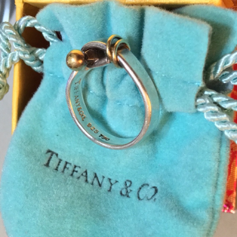 Tiffany &amp; Co   “Hook and Eye” 蒂芬妮 戒指 925銀搭配18K