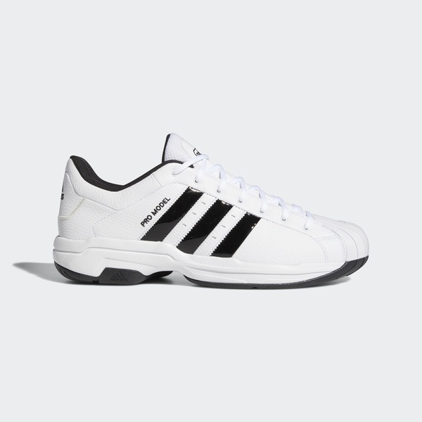 Adidas Pro Model 2g Low 男鞋 籃球 柔軟 避震 耐磨 穩定 復刻 愛迪達 白黑 [FX4981]