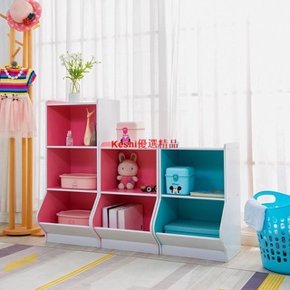 日本收納櫃日本置物架日本收納箱♚愛麗思IRIS 日式彩色收納柜 木制置物柜簡易組合收納柜兒童書架--Keshi優選精品