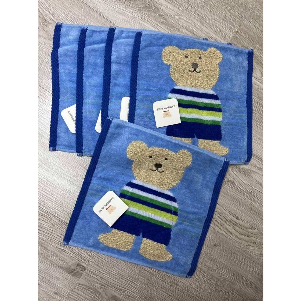 日本代購 彩虹熊方巾 Rainbow Bear 毛巾 擦手巾