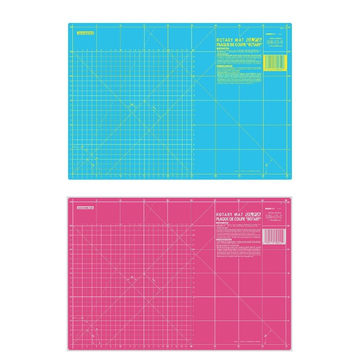 OLFA 裁布墊 (水藍色/粉紅色) 450x300x1.5mm / 片 RM-IC-C/AQA/RM-IC-C/PIK