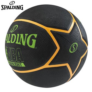 SPALDING║NBA Highlight五芒星 - Rubber (橘/綠)-7號籃球/斯伯丁