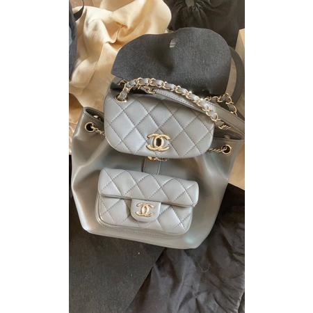 Chanel duma灰金 最新色 超美 後背包 正品代購歐洲代購