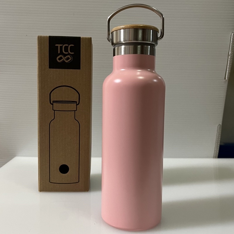 TCC YU Living 環保不鏽鋼保溫瓶 500ml 粉色 台泥股東紀念品