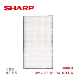 【SHARP 夏普】 HEPA集塵過濾網 FZ-J10HFT(適用DW-J10/12FT-W)