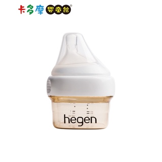 【hegen】金色奇蹟PPSU多功能方圓型寬口奶瓶 60ml 防脹氣 擬乳奶嘴 0-3M適用 新生兒奶瓶｜卡多摩