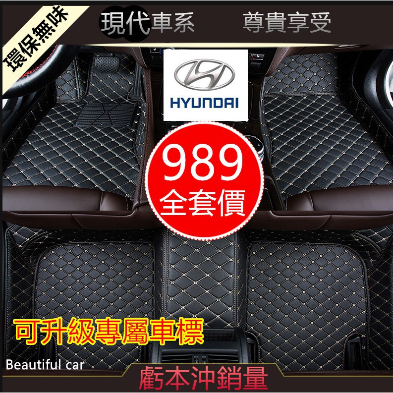 ✎全大包圍現代腳踏墊專車專用SantaFe Elantra TUcson ix35 i10 i30 SOnata專用腳墊