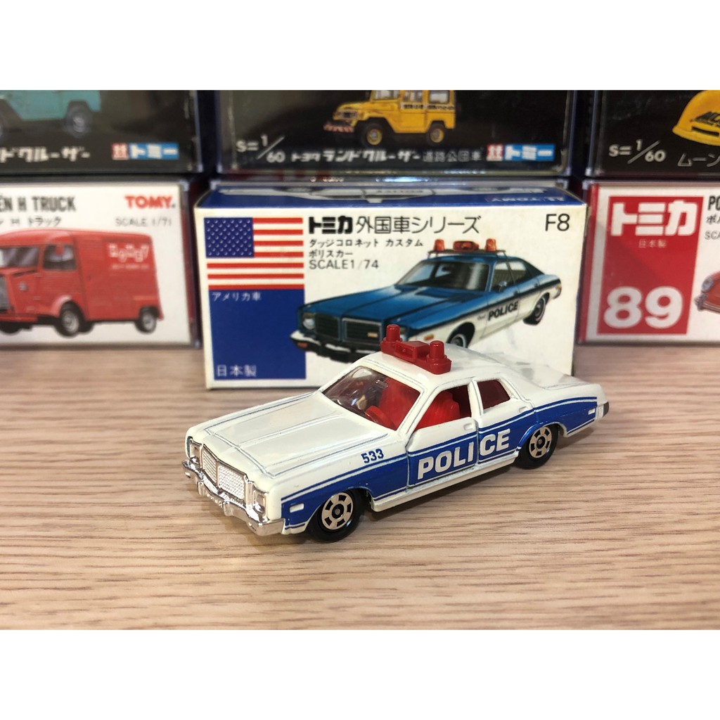 Tomica 日本製 藍盒 no.F8 DODGE POLICE CAR 道奇 警車 特別限定車 絕版