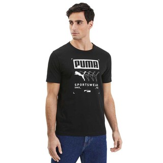 Puma Box 疊印圖騰 短TEE 黑【 Watch On-line Store】