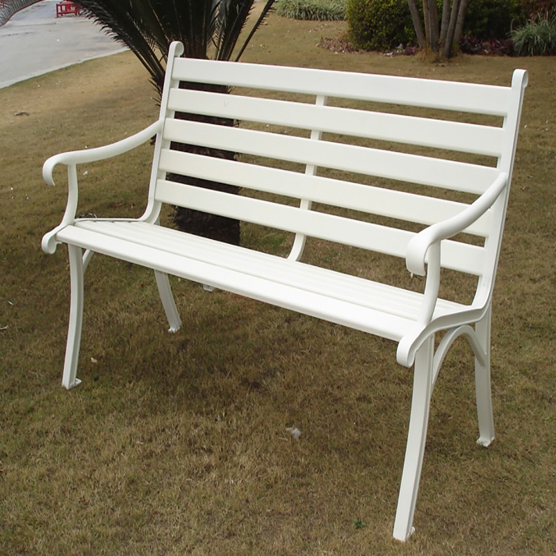 【FU28-8】 鋁合金公園椅(白)  A38A01