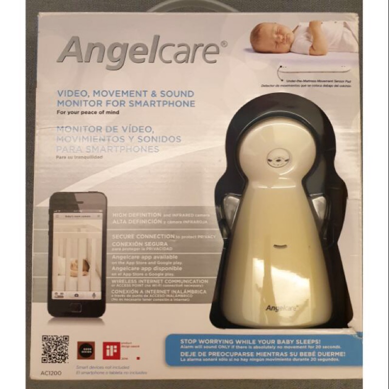 『二手』Angelcare AC1200 嬰兒呼吸動態感應監視器 育兒神器 遠端監控 呼吸偵測ac401 ac-1100