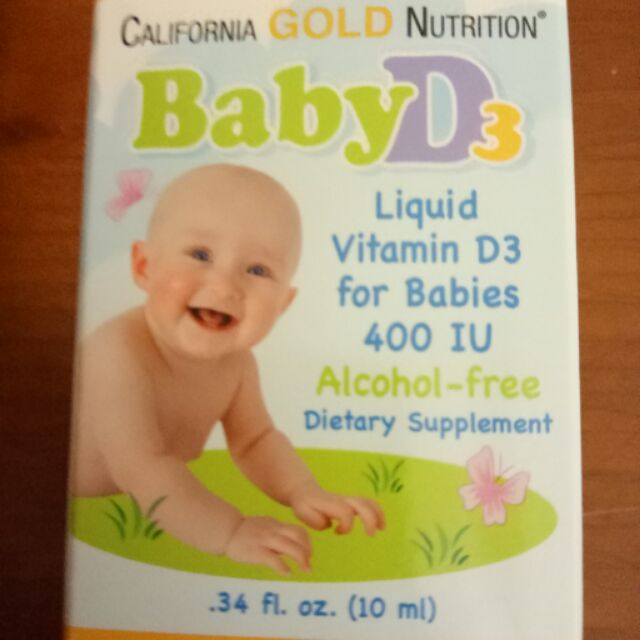 California Gold Nutrition 嬰兒 維他命D3 滴劑 400IU  10mg