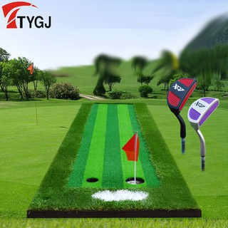 新款 TTYGJ 高爾夫果嶺推桿練習器 室內果嶺練習毯球道套裝多色道 高模擬果嶺 多球道設計 收納方便