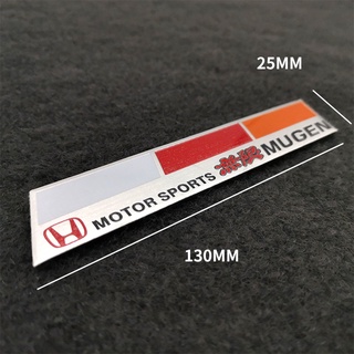 HONDA Mugen Logo 鋁紅色黑色零件汽車破壞者徽章標誌為本田
