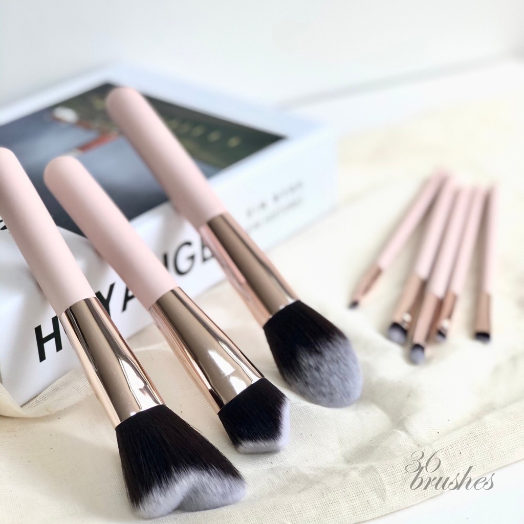 36 brushes｜現貨☆水嫩粉玫瑰金化妝刷【BE1028】刷具 化妝刷 腮紅刷 散粉刷 唇刷 眉刷 眼影刷