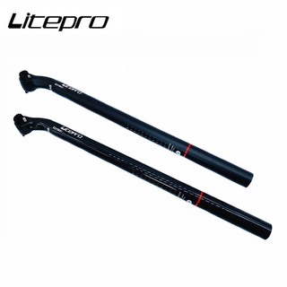 Litepro 折疊自行車 A68 一體式座桿碳纖維 5 25 度 33.9x580MM 412 BMX 自行車座桿座管