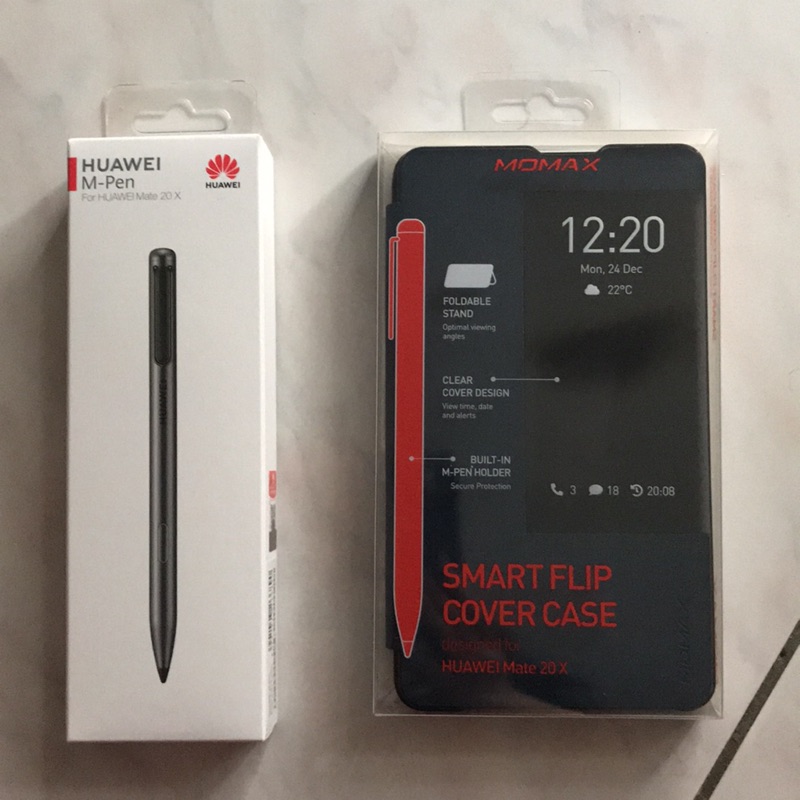 全新：Huawei華為原廠Mate 20X M-Pen觸控筆、翻蓋保護殼