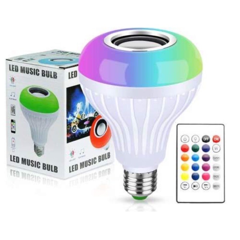 七彩 LED音樂燈泡 LED燈泡 喇叭 藍芽 無線 喇叭 燈泡 E27 燈球