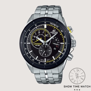CASIO EDIFICE 卡西歐 賽車儀錶板概念 三眼計時手錶-銀X黑X黃 (EFR-561DB-1A) [秀時堂]