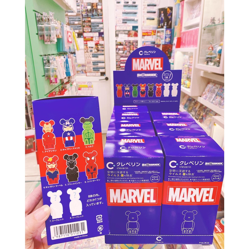 台中玩具部落客 日版 盒玩 庫柏力克熊 漫威 MARVEL Cleverin 空氣清淨 加護靈 BE@RBRICK