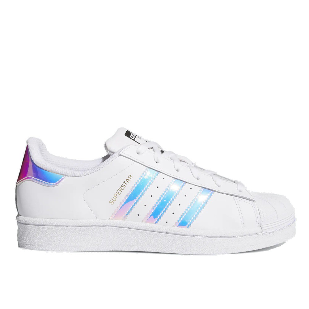 ADIDAS 女 SUPERSTAR J IRIDESCENT 仙杜瑞拉 白彩虹【A-KAY0】【AQ6278】