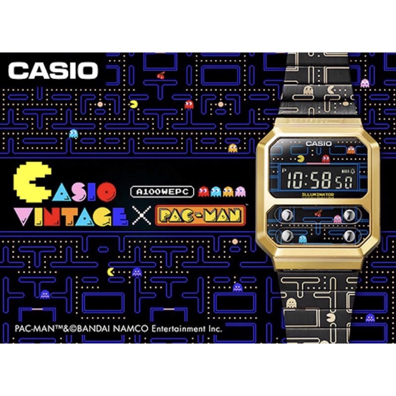 CASIO X PAC-MAN聯名款小精靈 現貨只剩一支｛快速出貨｝