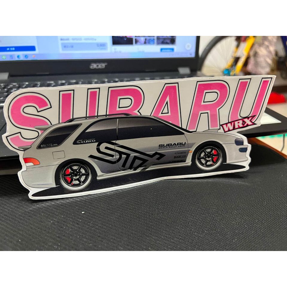 SBBARU IMPREZA GF8防水貼紙 長18CM