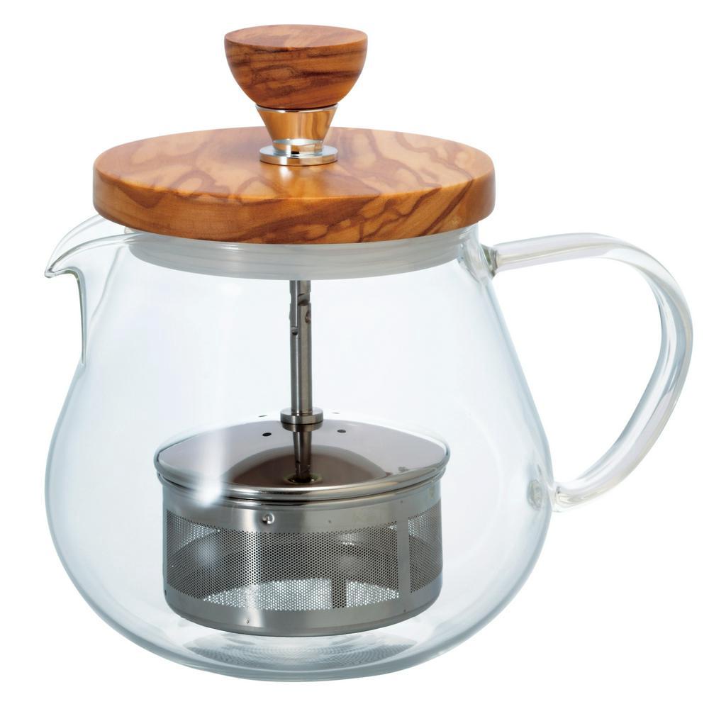 【日本HARIO】橄欖木濾壓茶壺-共2款《屋外生活》茶壺 泡茶 玻璃壺 濾壓茶壺 茶葉