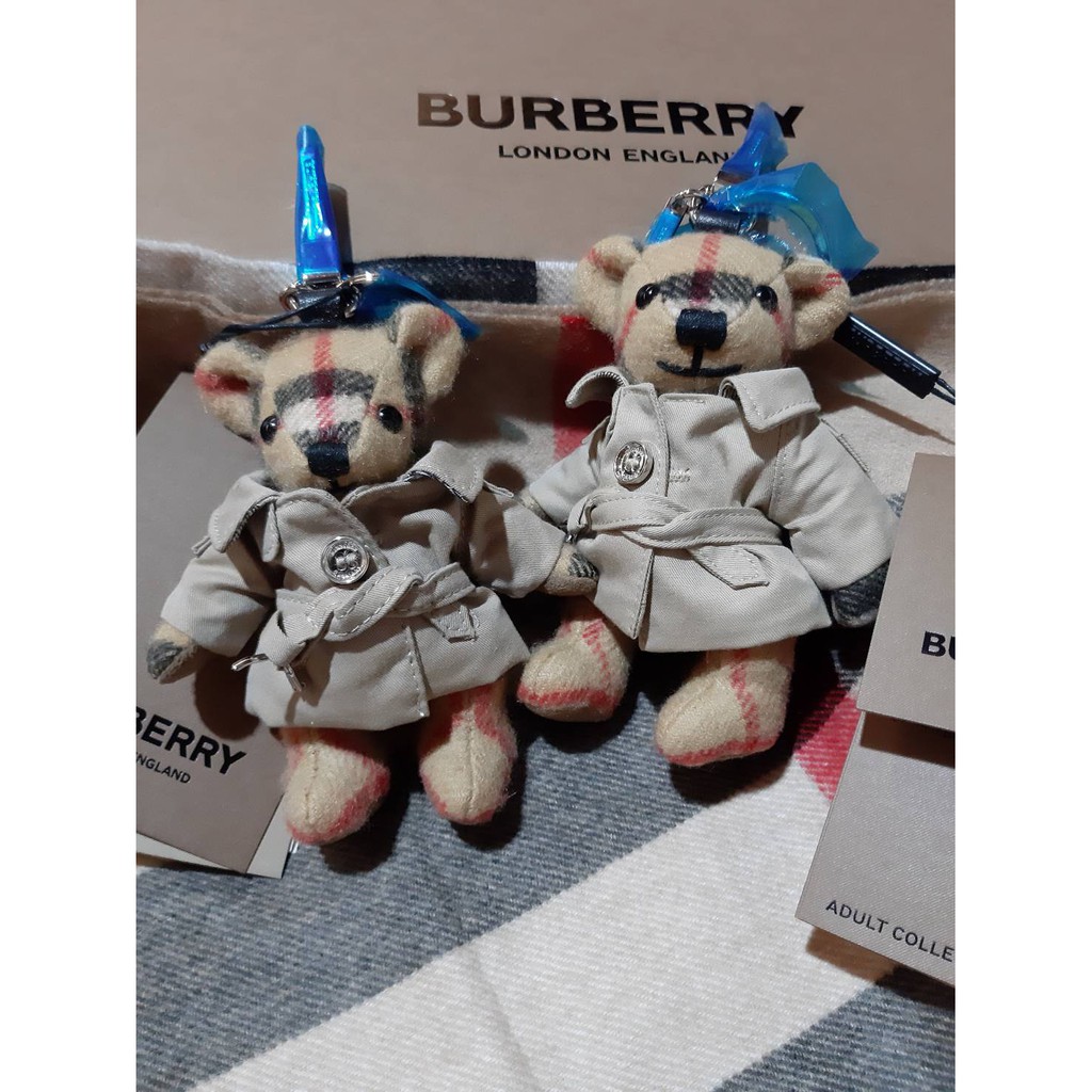 [丸子購]英國 真品7988元 Burberry 背包熊 風衣熊 Thomas Bear 泰迪熊吊飾/鑰匙圈 經典款