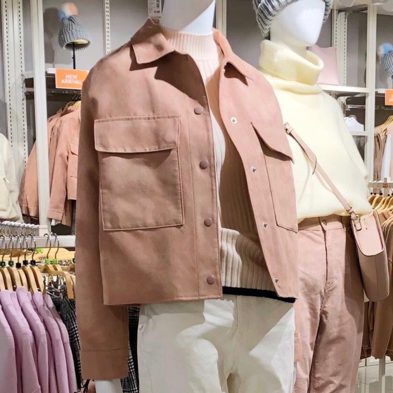SPAO 麂皮粉色外套