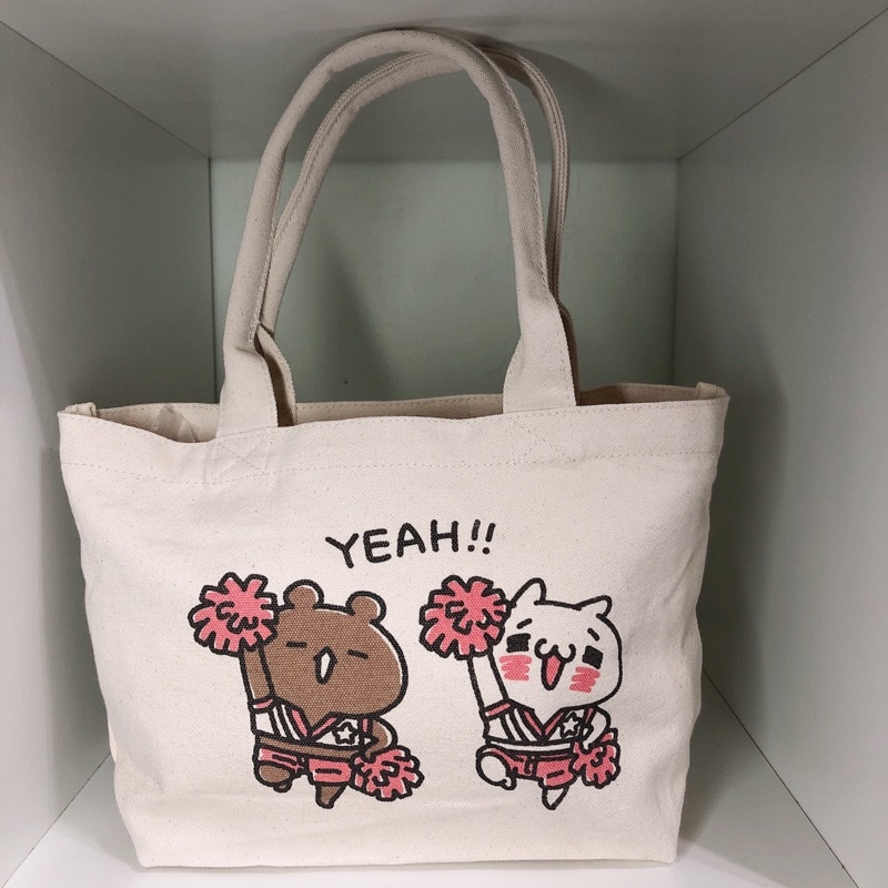 igarashi yuri 貓與熊 運動圖案 手提包 line 貼圖 帆布包