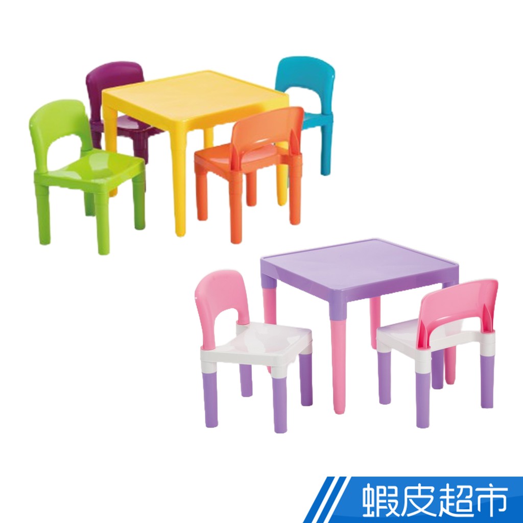 DEISUN  兒童粉彩桌椅組 -粉彩派對/粉紫桌椅組 - 冰雪粉紫 現貨 廠商直送