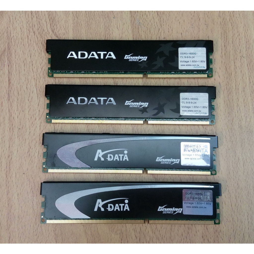 [ 二手零件 ] 威剛 ADATA Gaming 2GB*2支 DDR3-1600 桌上型記憶體