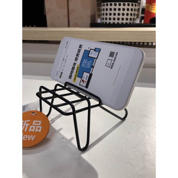 IKEA  KRUBBET 手機架 平板架 手機支架 三種高度調整 黑色椅子造型 鋼質 10*12*10公分