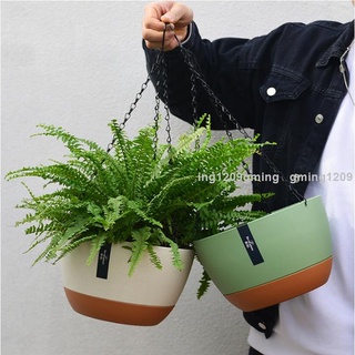 熱賣#自動吸水花盆 吊蘭花盆垂吊懸掛式專用壁掛牆吊籃綠蘿多肉常春藤大號懶人自吸水 懶人自吸水 承重40斤加厚陽臺掛式吊蘭