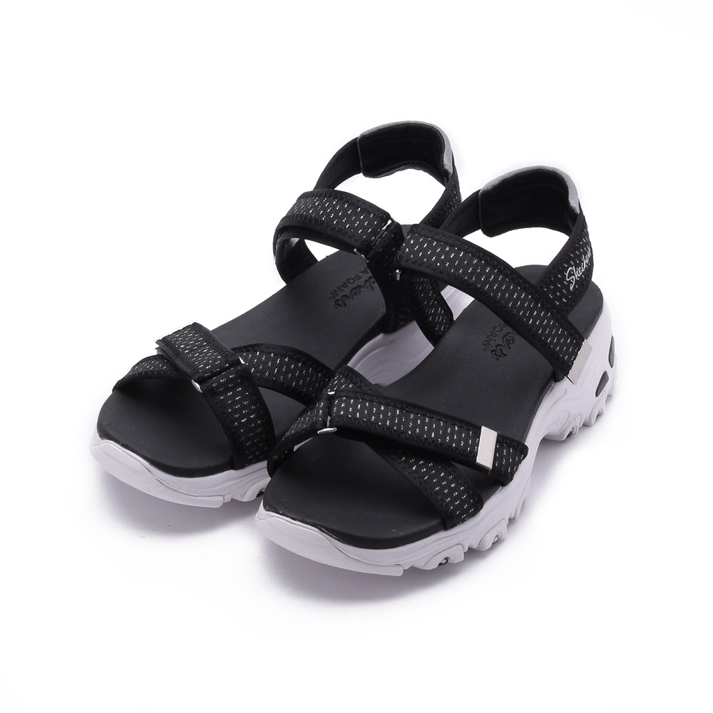 SKECHERS D'LITES 休閒涼鞋 黑白 119241BKPW 女鞋