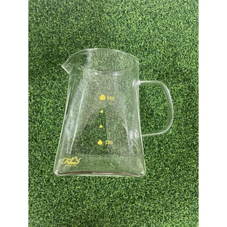 FIKA 天燈公杯 掛耳咖啡專用杯 耐熱玻璃公杯 四方底玻璃 玻璃量杯 350ml 有刻度 泡茶壺 BOD-14-1