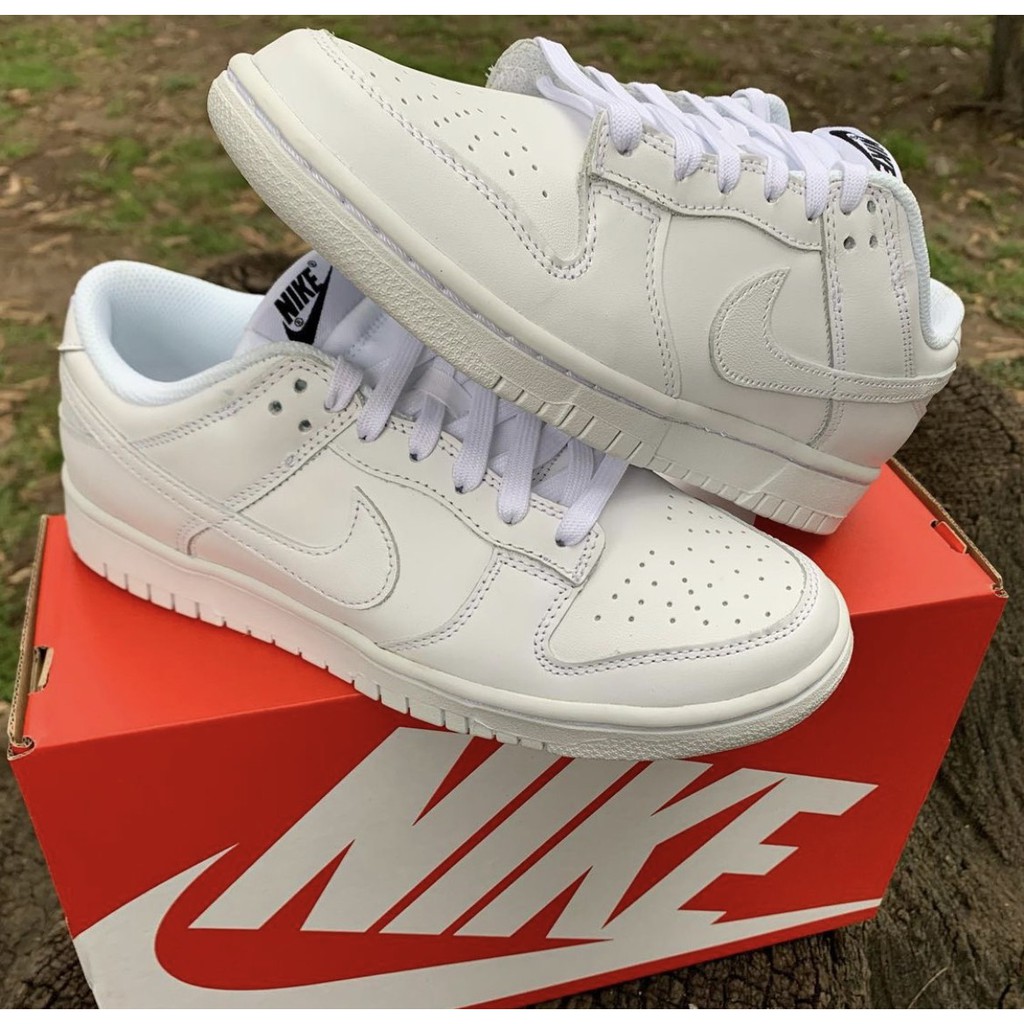 dunk low full white