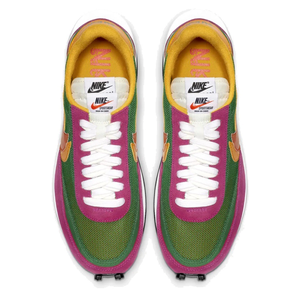 sacai x ldwaffle magenta green