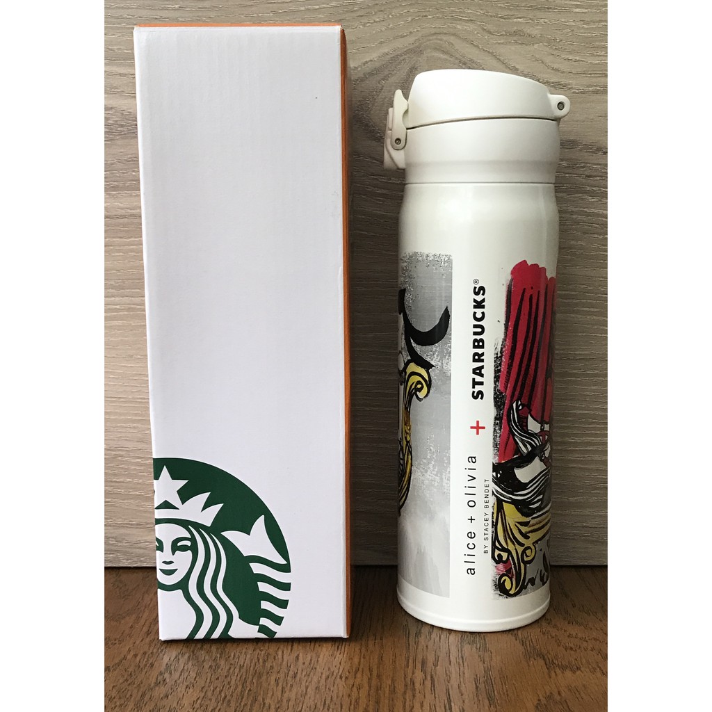 Starbucks 星巴克 16oz Alice Olivia 聯名 插畫 不鏽鋼 保溫瓶 隨行杯 全新