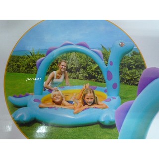 玩樂生活 美國INTEX 57437微笑恐龍充氣戲水池 兒童 幼兒夏天玩水池 嬰兒遊戲球池(免費維修 瑕疵換新品)