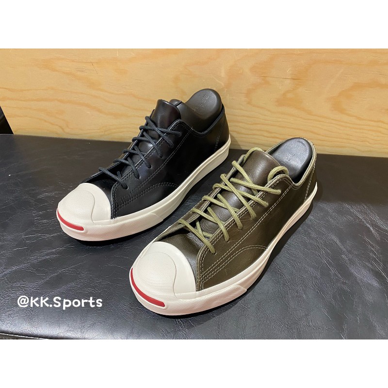 【KK.Sports】Converse Jack Purcell開口笑皮革黑色橄欖綠休閒鞋170098C 170099C