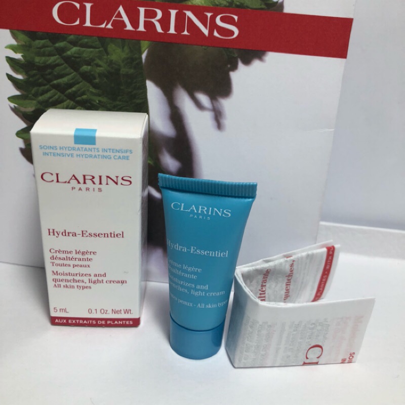 Clarins 克蘭詩水潤奇肌潤澤/清爽保濕霜5ml台灣專櫃小樣全新現貨