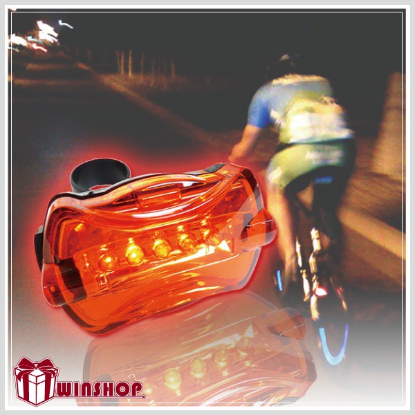 5LED高亮度腳踏車尾燈 自行車LED尾燈 警示燈 閃光後車燈 夜間安全 自行車燈 後燈 客製化禮品專家0975
