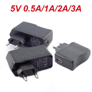 歐式插頭 AC 100-240V DC 5V 0.5A 1A 2A 3A Micro USB 壁式充電器電源適配器供應