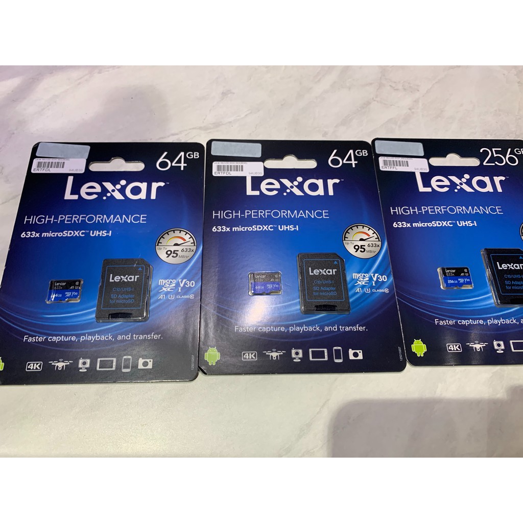 Lexar 雷克沙512g  64G 128 633x microSD A2記憶卡 記憶卡全系列 lexar