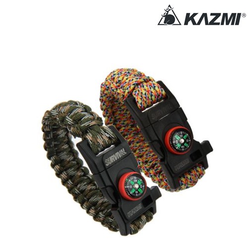 [現貨] KAZMI 五合一傘繩求生手環 安全 防身 求助 迷彩