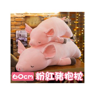 【現貨】60cm/40cm 粉紅豬抱枕 趴趴豬 迷你豬玩偶 豬公仔 羽絨棉 聖誕節 生日禮物 交換禮物 療癒系 可愛