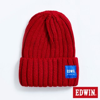 EDWIN 藍標毛帽(朱紅色)-中性款