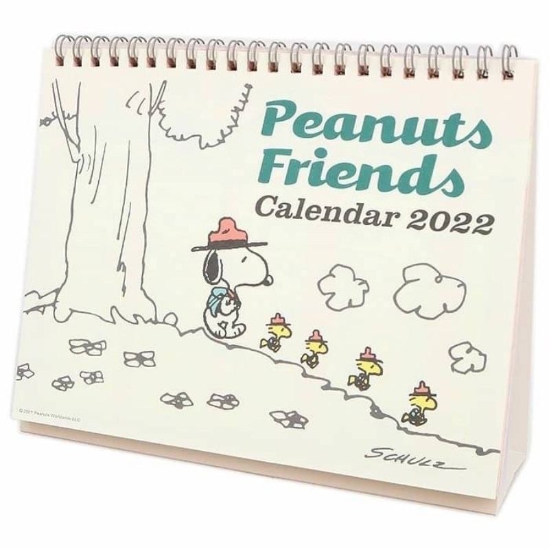 日本 2022 Peanuts Snoopy 史努比 桌曆 月曆 行事曆
